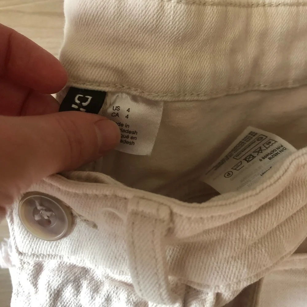 H&M Summer Straight Jeans Bone White - Picture 3 of 4